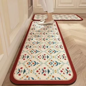 Custom Kitchen Floor Mat Water-Absorbent Non-Slip Area Rug