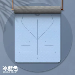 Custom Logo Anti-Slip Yoga Mat Printed Synthetic Leather Rubber Exercise Mat