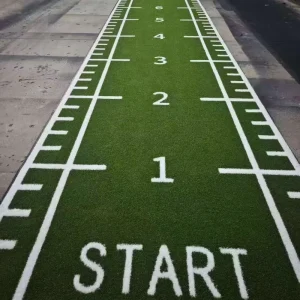 Custom Logo Artificial Grass Gym Sled Flooring, Sled Track Sports Floor Mat