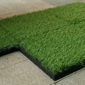 Custom Logo Black Artificial Grass HYROX Gym Turf with Rubber Base Shock-Absorbing Flooring Set