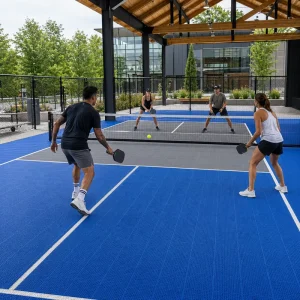 Custom Logo Color PP Interlocking Sports Flooring for Basketball and Pickleball Courts