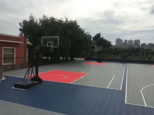 Custom Logo Court Lines Indoor Outdoor Basketball Court Floor PVC Assembly Interlock Sport Tiles Eco Friendly Graphic Design