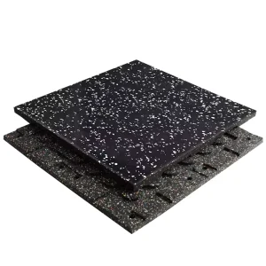 Custom Logo CrossFit Exercise Tile Rubber Gym Floor Mat Weight Lifting Flooring