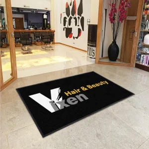 Custom Logo Doormats Washable Nylon Printed Rubber Outdoor Mats Cut Pile for Home Plain Style Salon Floor Mat Custom Design