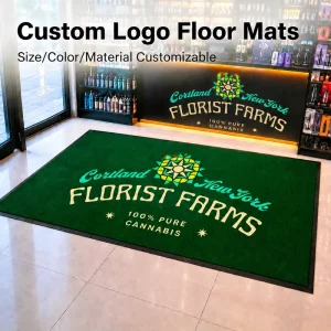 Custom Logo Floor Mats & Rugs Outdoor Rubber Mat Commercial Carpet Personalized Entrance Mat with Logo for Shop and Home