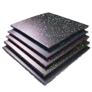 Gym Rubber Exercise Flooring Mats Shock Absorbing Soundproofing Vibration Damping Non Slip Protection for Indoor Use