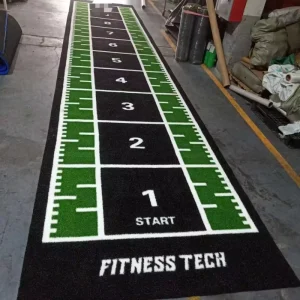 Custom Logo Gym Sled Track Artificial Grass Floor Mat
