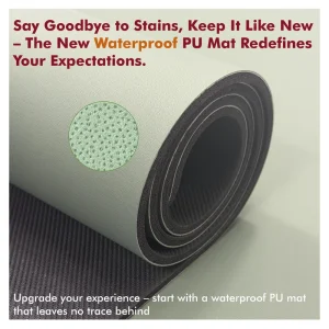 Custom Logo PU Rubber Mat Waterproof Non-Slip Floor Mats for Gym Fitness Yoga Commercial Use