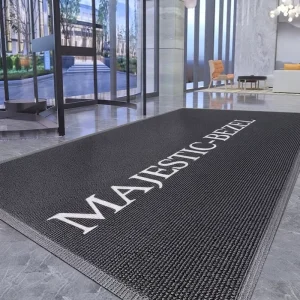 Custom Logo PVC Spaghetti Coil Entrance Mat, Nylon Carpet