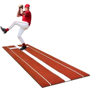 Custom Logo Portable Waterproof Artificial Grass Pitching Mat Durable Rubber Training Aid for Softball and Baseball Players