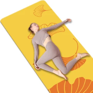 Custom Logo Print 6mm Thick TPE Non-Slip Folding Yoga Mat 1800mm Length for Fitness Exercise