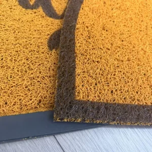 Custom Logo Printed Puzzle Washable Wrinkle-Resistant PVC Thin Rectangle Floor Mat Non-Slip Adhesive-Protective Outdoor