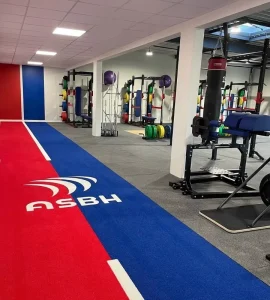 Custom Logo Printed Sprint Track Flooring Mat for Sports Fitness Areas