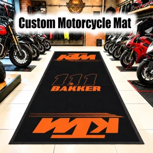 Custom Logo Rubber Motorcycle Pit Mat for Motocross Racing, Oilproof, Anti-Slip