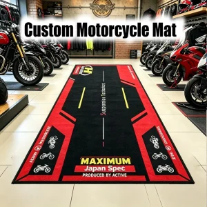 Custom Motorcycle Pit Mat Oil Proof Motorcycle Floor Carpet Matting Garage for Motorcycle Repair Station Use