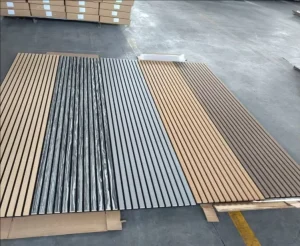 Custom Multi Color Wood Slat Acoustic Wall Panel Noise Reduction Decor Board for KTV Club Recording Studio Interior Renovation