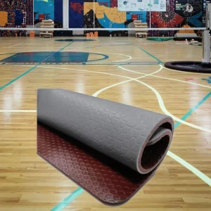 Custom Multicolor Diamond Texture PVC Luxury Vinyl Flooring for Volleyball Courts Durable Plastic Material
