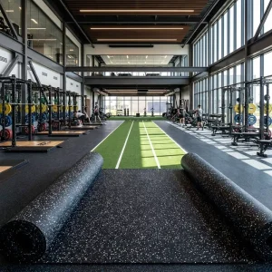 Custom Non-Toxic Heavy-Duty Eco-Friendly Anti-Slip SBR Rubber Flooring Mats for Outdoor Gym