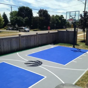 Custom Outdoor Backyard Basketball Court FIBA PVC Rubber Interlocking Sport Tiles