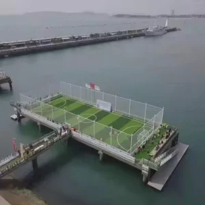 Custom Outdoor Pro Glass Soccer Field Steel Frame Anti Slip Artificial Grass Floor 10Y Warranty