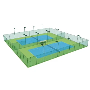 Custom Outdoor Tennis Court Flooring with Removable Steel Fence