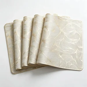 Custom PVC Vinyl Metallic Place Mats for Dining Tables