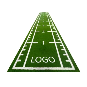 Custom Pattern 15mm Pile Height Fireproof High Density Eco Friendly Artificial Gym Turf Durable PE Material For Indoor Soccer