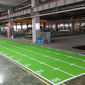 Custom Pattern Soft Artificial Grass Gym Turf Carpet, Shock-Absorbing Synthetic Flooring for Bodybuilding and Workouts