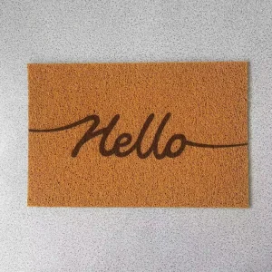 Custom Printed 45x70cm PVC Welcome Mat Machine Washable Anti-Slip Door Mat with Plain Anti-Slip Backing for Home Office