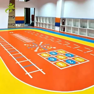 Custom Printed Kindergarten Floor Mat Eco Friendly Safety Indoor 3D Digital Vinyl Flooring for Kindergarten Gym School