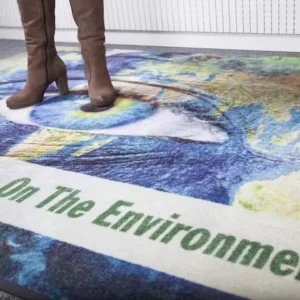 Custom Printed Nylon Entrance Logo Mat with Non-Slip Rubber Backing for Hotels and Office Buildings