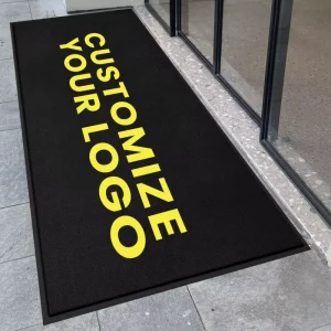 Custom Printed Rugs With Rubber Bottom Logo Floor Mat Welcome Entrance Door Mat