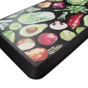 Custom Printed Thick PU Foam Waterproof Non-Slip Anti-Fatigue Pet-Friendly Kitchen Floor Mat