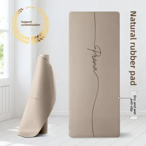 Custom Rubber Yoga Mat Non-Slip for Women, Men, and Beginners Shock-Absorbing 5mm Rectangular Floor Mat