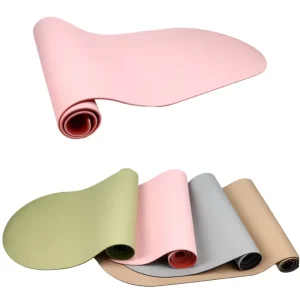 Custom Shape Capsule Oval Arched Design Non Slip Luxury Fitness Practice Training Custom Logo PU Natural Rubber Yoga Mat