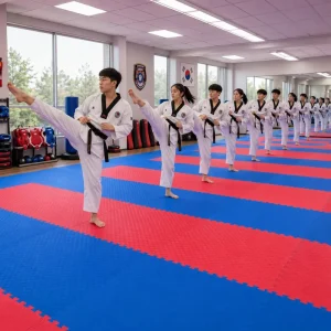 Custom Size 2-3cm High-Density XPE Interlocking Mat Moisture-Proof Waterproof Shock-Absorbing Taekwondo Sports Flooring