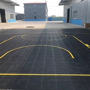 Custom Size DIY Temporary Portable Tennis Court Carpet Athletic Basketball Flooring Cover with Lines