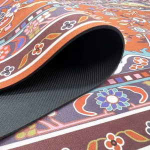 Custom-Size Digital-Printed Suede Yoga Mat, Non-Slip, for Fitness and Gym