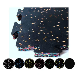 Custom Size EPDM Interlocking Puzzle Rubber Floor Mat Tiles for CrossFit Gyms