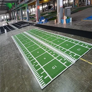 Custom-Size Gym Turf Artificial Grass Roll, Shock-Absorbent Sports Flooring for Gym Equipment Areas