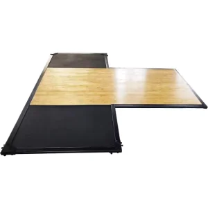 Custom T shaped Solid Wooden & Rubber Deadlift Weightlifting Platform Squat Rack Shock absorbing Floor for Pull up bar Platform