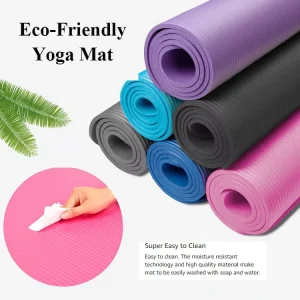 Custom TPE Non-Slip Yoga Pilates Fitness Mat with Logo for Home and Gym Training
