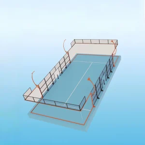 Custom Tennis Floor Technology Shock Absorbing Layer Professional Padel Court