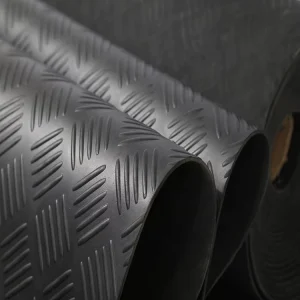 Custom Thickness 3mm to 6mm Checker Antislip Rubber Floor Ice Rink Rubber Matting