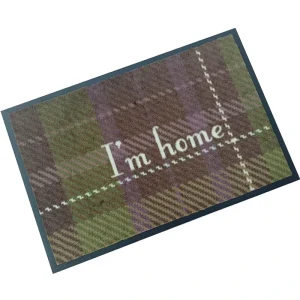 Custom Tufted Nylon Entrance Mat with Rubber Backing, Cut Pile, Welcome Doormat