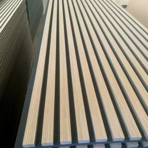 Custom Veneer Akupanel Wood Acoustic Panel Melamine Surface Slat Wall Panel for Interior Decoration Project