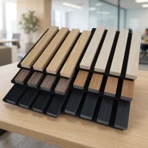 Custom Wide Slat Acoustic Panels Modern Design for Office Gym & Hotel Noise Reduction
