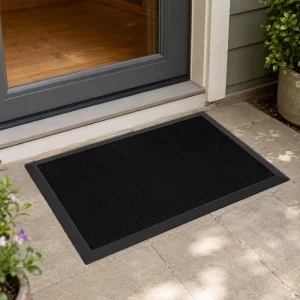 Customised Black Blue Commercial Front Heavy Duty Modern Entrance Rubber Door Mats