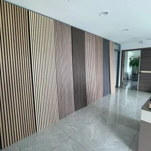 Customizable Decoration Acoustic Wall Panels Wooden MDF Oak Akupanels Board Slat Wood Panel Soundproof Wall Acoustic Panels