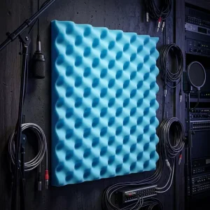 Customizable Egg Crate Acoustic Foam Tiles B1 Fire Rated Soundproofing Panels for Music Studio Broadcasting Room Gaming Room